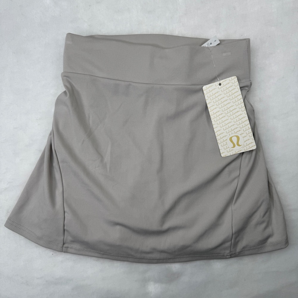 NWT Lululemon Circuit Breaker Skirt II Size 6 Gray Pleated Athletic Skort Women